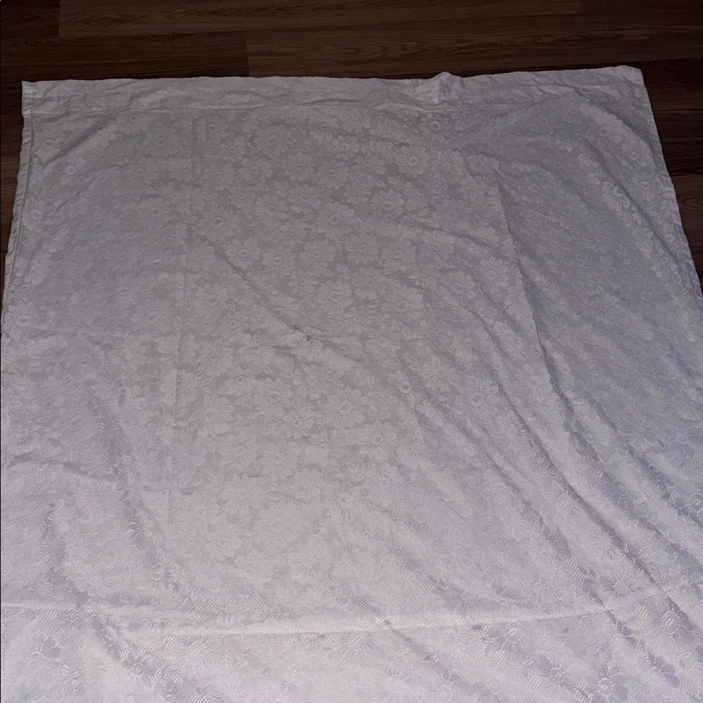 White lace Floral curtain